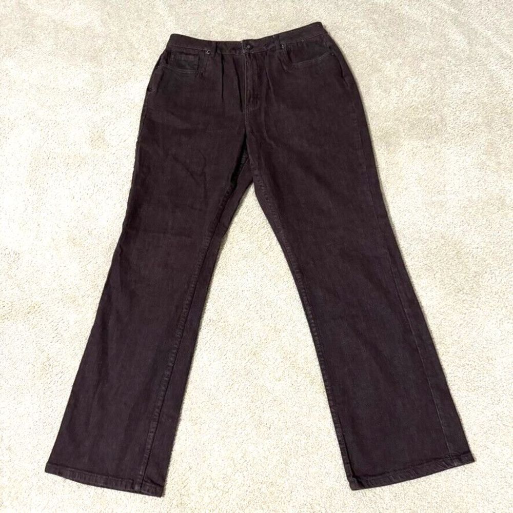 Coldwater Creek Women's Size 12 Straight Leg Brown Cotton Denim Jeans